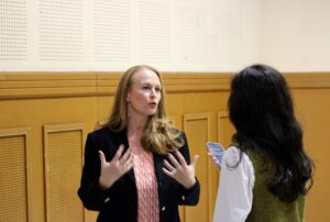 Violette Spillebout est candidate pour la seconde fois aux municipales. En 2020, elle avait obtenu 20.6% des voix au second tour. Photo : Alexandre Van Assche/Pépère News