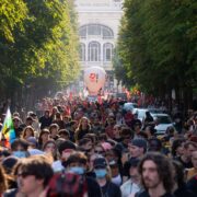 Les manifestants arrivant place de la République