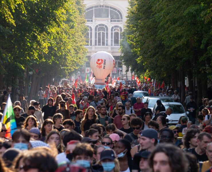 Les manifestants arrivant place de la République