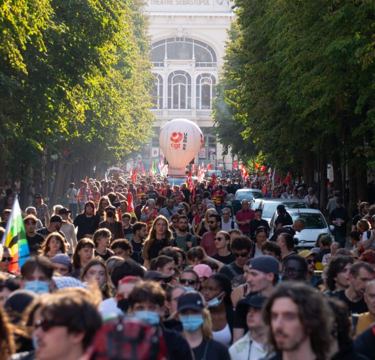 Les manifestants arrivant place de la République