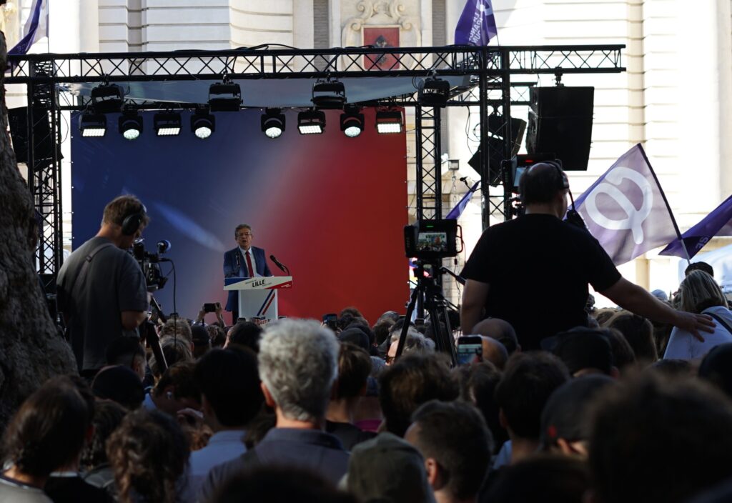 Jean-Luc Mélenchon à la Porte de Paris © Gabin Costes / Pépère News