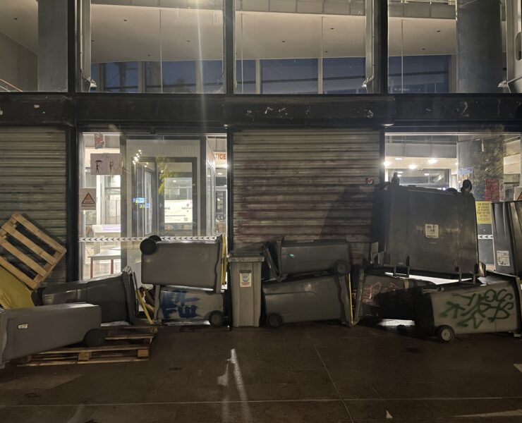 Blocus au campus Moulins de l'Université de Lille.